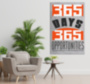 Картина 365 DAYS 365 OPPORTUNITIES мотивационная надпись на холсте