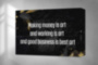 Картина ➤ В наличии Making Money is Art мотивационная надпись черный белый - печать на холсте
