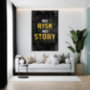 Картина Картина NO RISK NO STORY мотивационная надпись на холсте