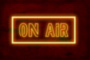 Картина Картина ON AIR вывеска для студии красный желтый на холсте