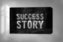 Картина Картина SUCCESS STORY мотивационная надпись черный серый на холсте