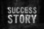 Картина Картина SUCCESS STORY мотивационная надпись черный серый на холсте