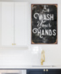WASH YOUR HANDS металлическая табличка на кухню в ванную табличка на металле 