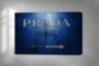 Картина Мода PRADA MARFA интерьерный принт вывеска голубой синий серый - печать на холсте