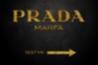 Картина Мода PRADA MARFA интерьерный принт вывеска черный золотой - печать на холсте