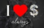 Картина I LOVE MONEY ALWAYS мотивационный принт для офиса - печать на холсте