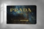 Картина Мода PRADA MARFA интерьерный принт вывеска черный золотой синий - печать на холсте