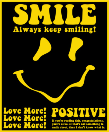 Картина SMILE Always keep smiling мотивационная надпись на холсте