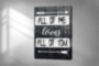 Картина ➤ В наличии ALL OF ME LOVES ALL OF YOU надпись черно-белый интерьерный принт - печать на холсте