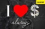 Картина ➤ В наличии I LOVE MONEY ALWAYS мотивационный принт для офиса - печать на холсте