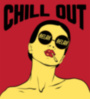 Картина Поп Арт CHILL OUT девушка с сигаретой в стиле поп арт - печать на холсте
