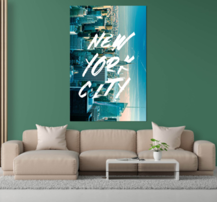 Картина Города New York City современный интерьерный принт - печать на холсте