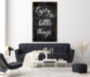 Картина ➤ В наличии ENJOY THE LITTLE THINGS мотивационный принт - печать на холсте