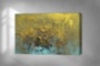 Картина Абстракция желтый синий зелёный интерьерный принт - печать на холсте