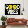 Картина GOOD VIBES надпись на холсте интерьерный принт на холсте