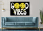 Картина GOOD VIBES надпись на холсте интерьерный принт на холсте