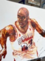Картина маслом Абстракция Майкл Джордан баскетболист Chicago Bulls