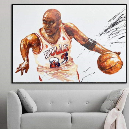 Картина маслом Абстракция Майкл Джордан баскетболист Chicago Bulls