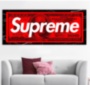 Картина Деньги надпись Supreme красный белый черный - печать на холсте
