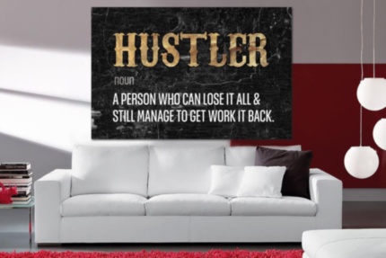 Картина Hustler Мотивационная надпись Интерьерный принт на холсте